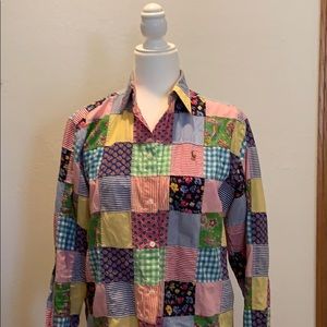 Ralph Lauren Spring patchwork long sleeve oxford